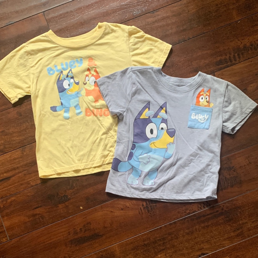 Bluey Graphic Kids Tee - Yellow or Gray bundle